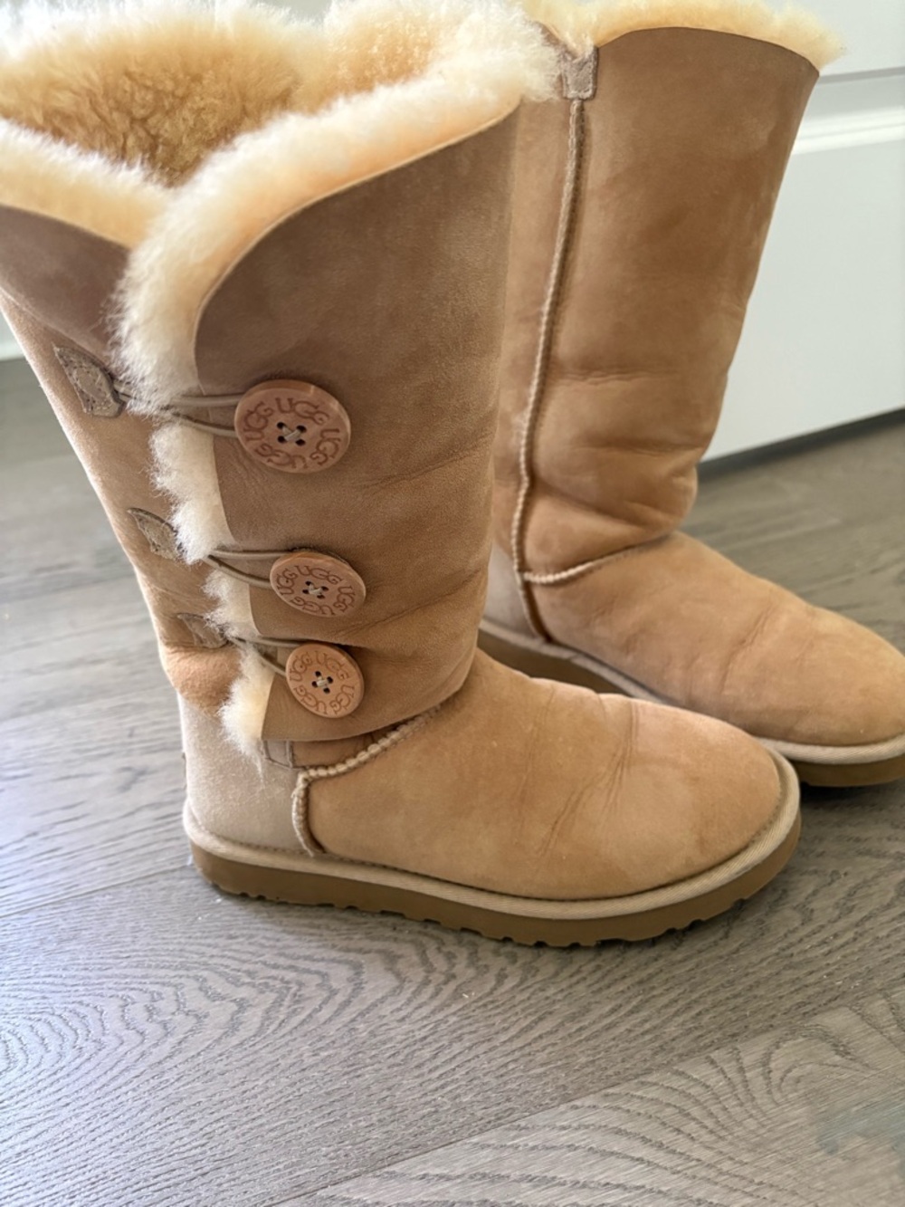 UGG Bailey Button Tall Boots in Sand - Women